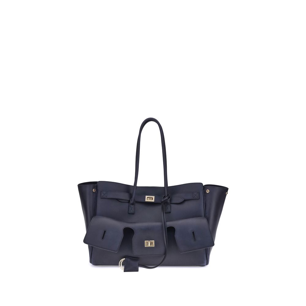 Balenciaga Schultertasche aus Kalbshaut Bos Taurus in Blau